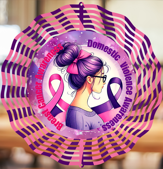 Domestic Violence/Breast Cancer Awareness Windspinner