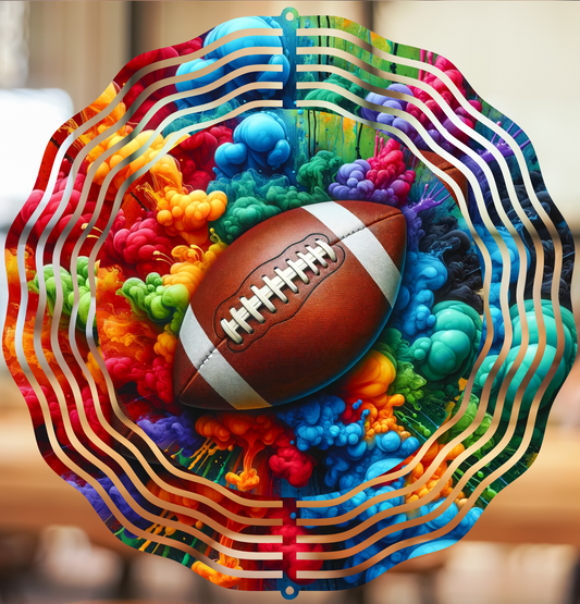 Colorful Football Windspinner