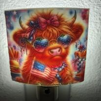 Summer Highland Cow Nightlight