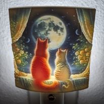 Cat and Moon Nightlight