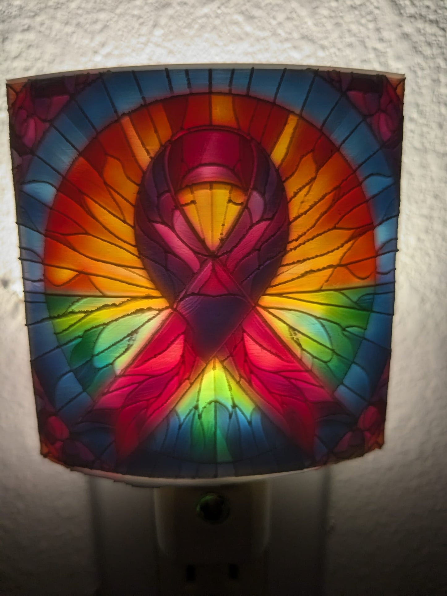 Purple Awareness Ribbon Nightlight