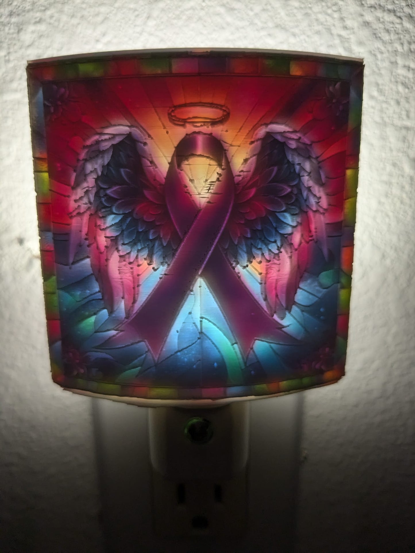 Purple Ribbon Awareness Nightlight