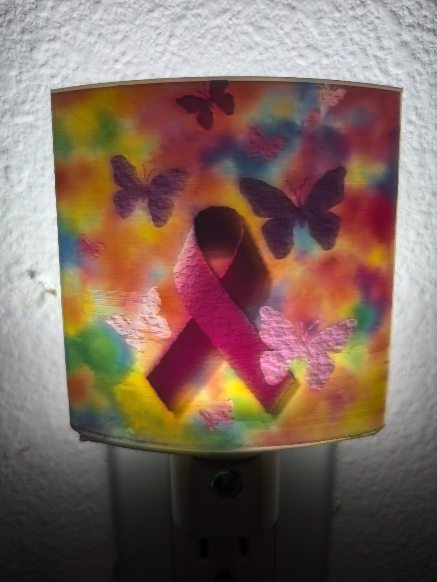 Purple Awareness Ribbon Nightlight