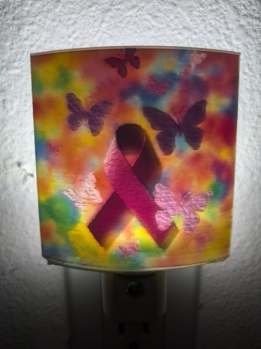 Purple Awareness Ribbon Nightlight