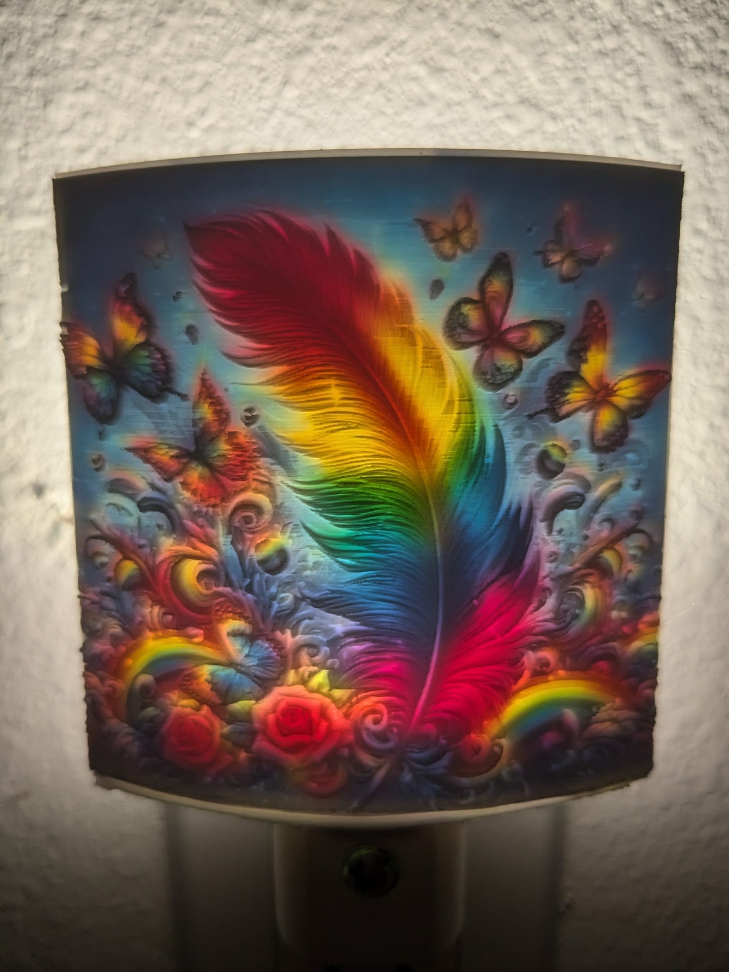 Rainbow Feather Nightlight