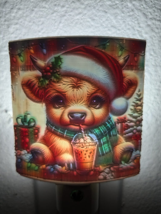 Christmas Highland Cow Nightlight